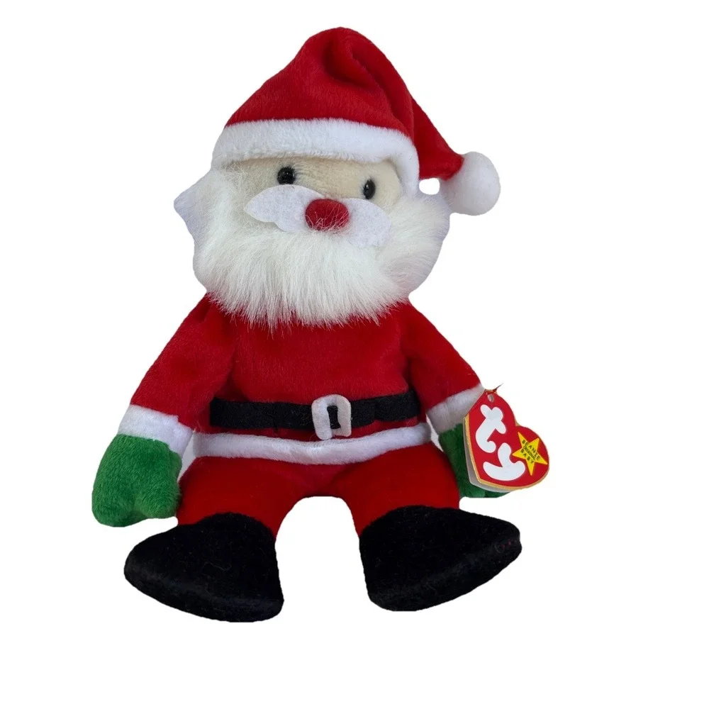 RARE Ty Beanie Baby SANTA‎ 1998 Plush Toy New With Tag Errors MINT Condition